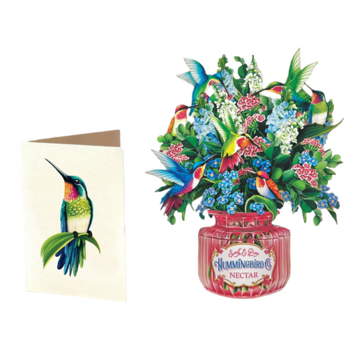 Mini Hummingbird Oasis Pop-Up Bouquet w/ Note Card