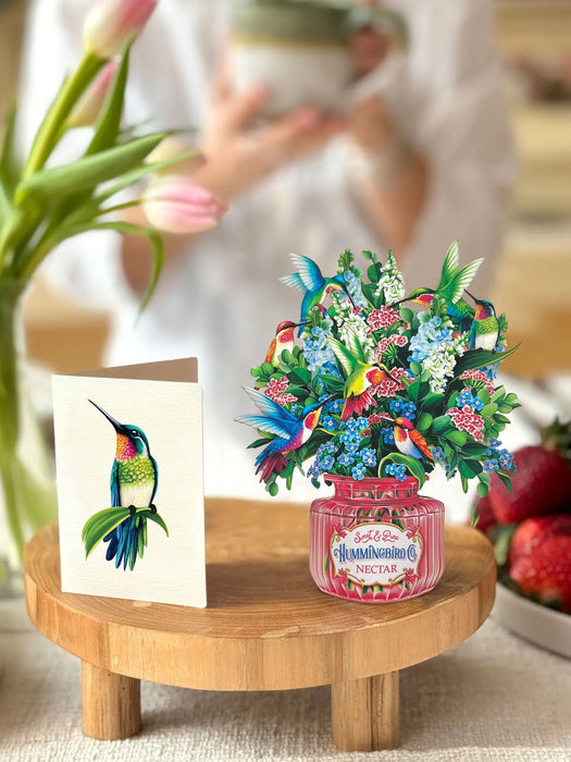 Mini Hummingbird Oasis Pop-Up Bouquet w/ Note Card