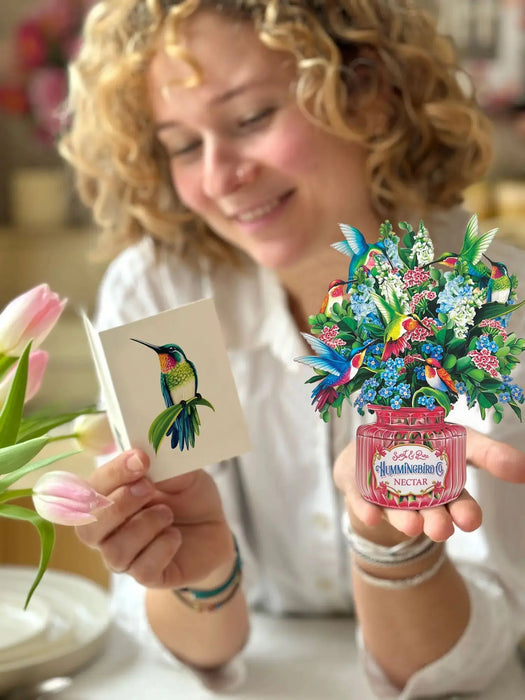 Mini Hummingbird Oasis Pop-Up Bouquet w/ Note Card
