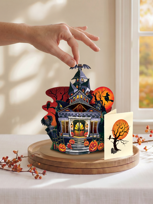 Mini Haunted House Pop-Up Scene w/ Note Card