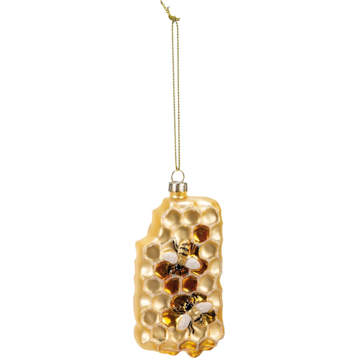 Sparkly Honeycomb Glass Ornament