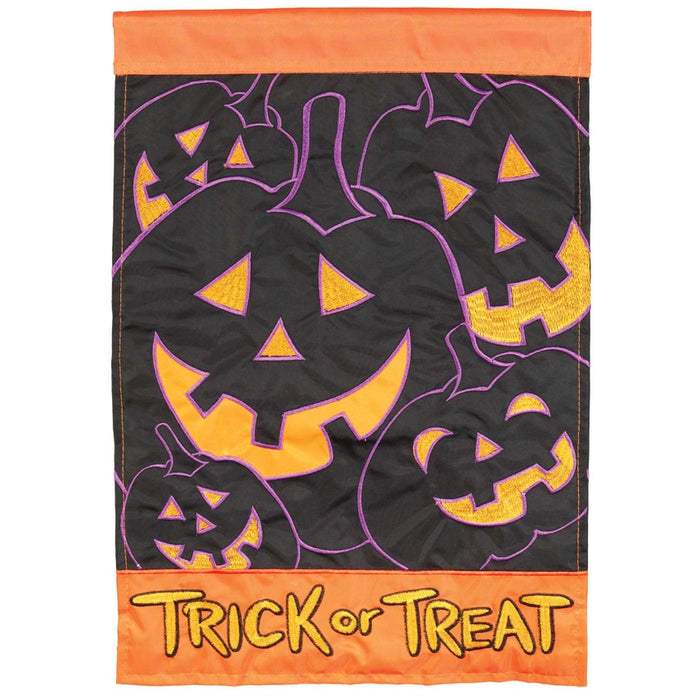 Trick or Treat Jack O'Lanterns Banner Flag
