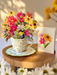 Mini Wildflower Teacup Pop-Up Bouquet w/ Note Card