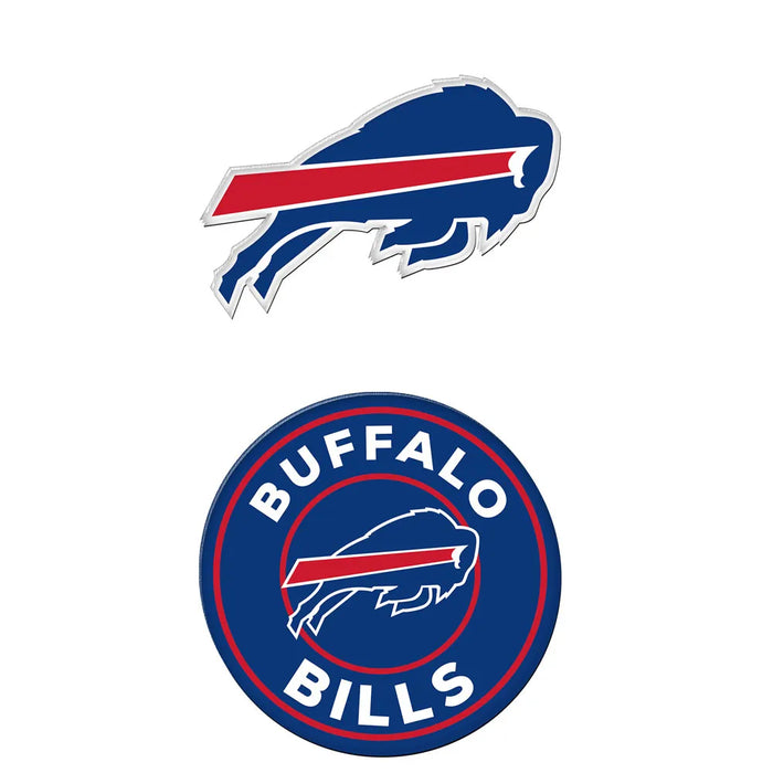 Buffalo Bills Acrylic Cut Mini Magnets - Set of 2