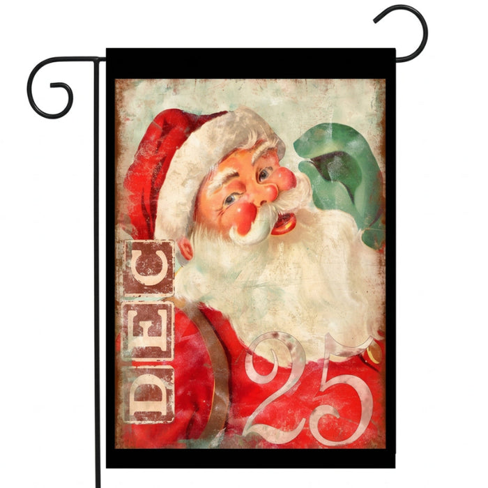 Santa Dec 25 Garden Flag