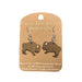 Buffalo Shaped Wood Earrings