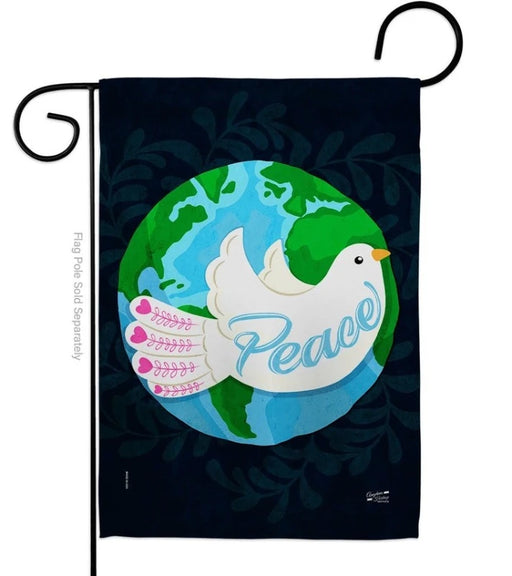 Peace Dove Earth Garden Flag