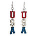 USA Letter Wood Earrings
