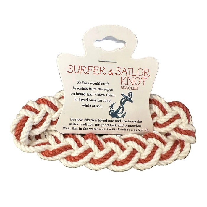 Sailor Knot Red Stripe Bracelet