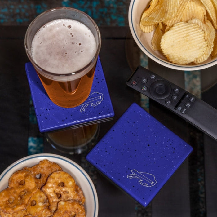 Buffalo Bills Blue Speckle 4" Coaster - Sold Individually