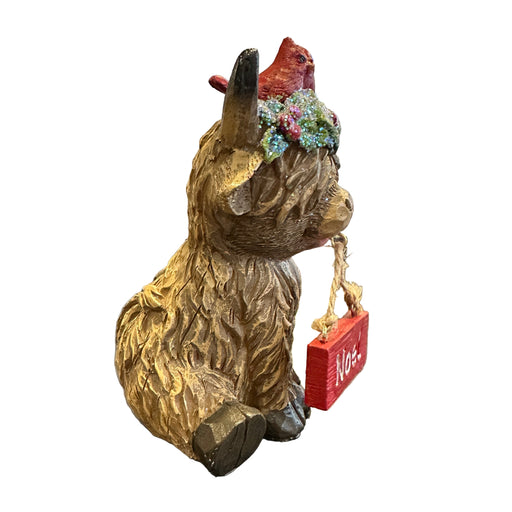Holiday Noel Hyland Cow Figurine