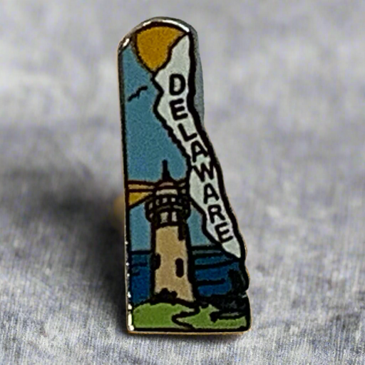 Delaware Map Lapel Pin 2025