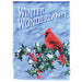 Cardinal Winter Wonderland Garden Flag