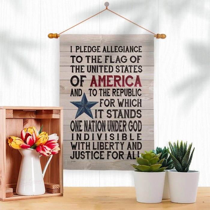 Pledge of Allegiance Americana Banner Flag