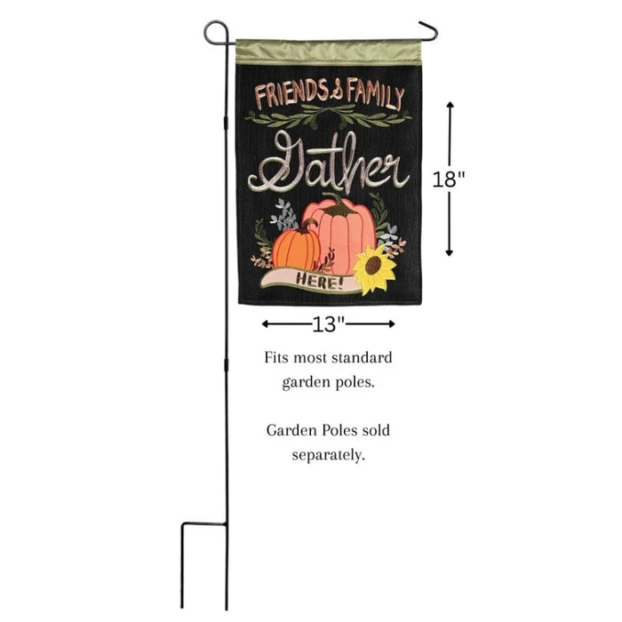 Friends & Family Gather Here Garden Flag