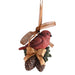 Redbird Pinecones w/ Gold Bow Ornament