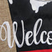 Snowman Top Hat Welcome Burlap Garden Flag