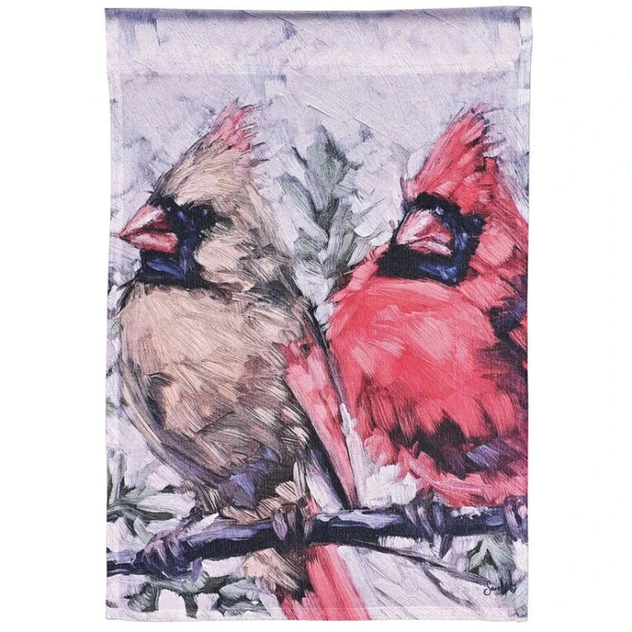 Mr. and Mrs. Cardinal Garden Flag