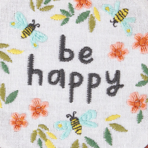 Be Happy Embroidery Hoop Decor