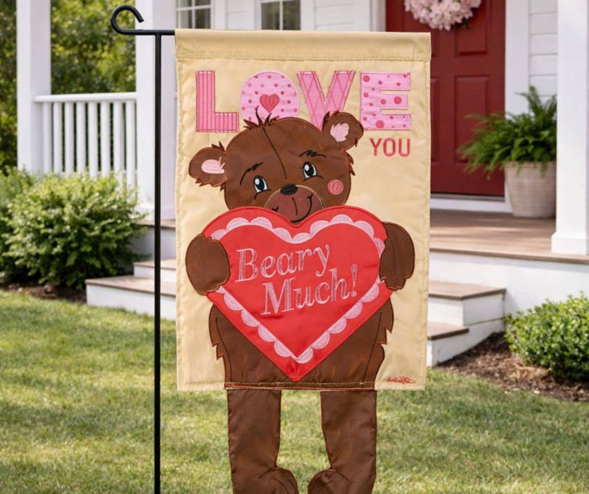 Love You Beary Much Crazy Legs Garden Flag