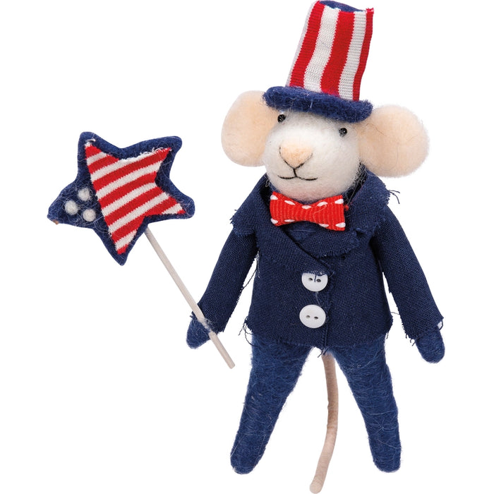 Uncle Sam Mouse Critter Ornament