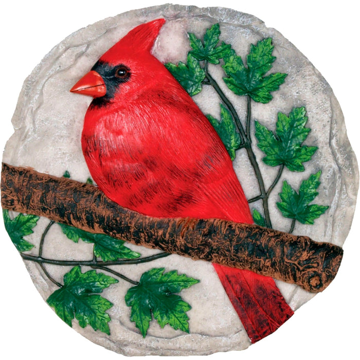 Cardinal on Branch Stepping Stone/Wall Décor