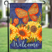 Sunny Autumn Suede Garden Flag