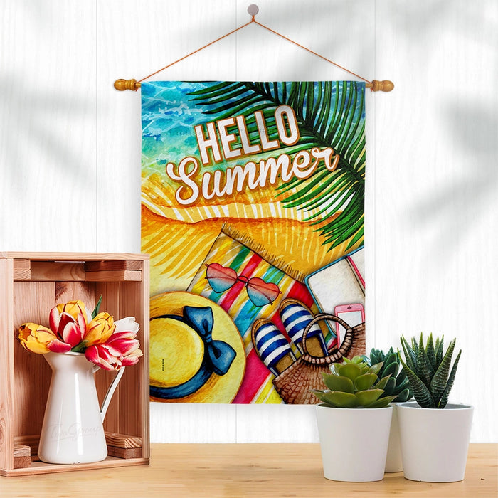 A Day At The Beach Banner Flag