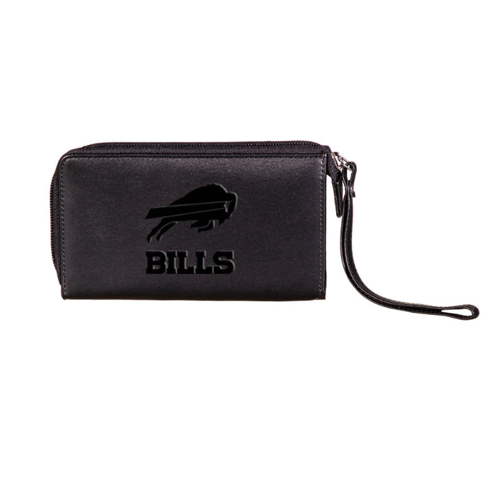 Buffalo Bills Black Embossed Wristlet Wallet