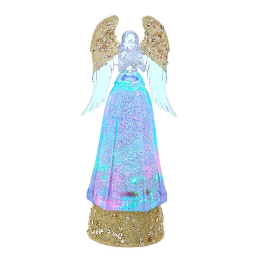 10.25" Acrylic Angel Light Up Water Lantern