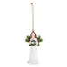 Holly Winged Angel and Wreath Ornament