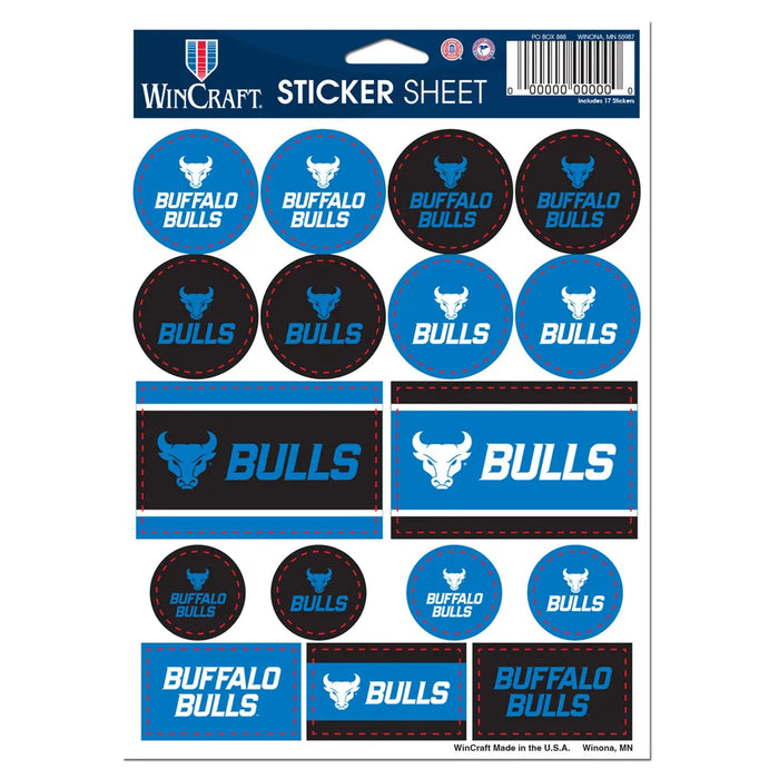 UB Buffalo Bulls Vinyl Stickers Sheet