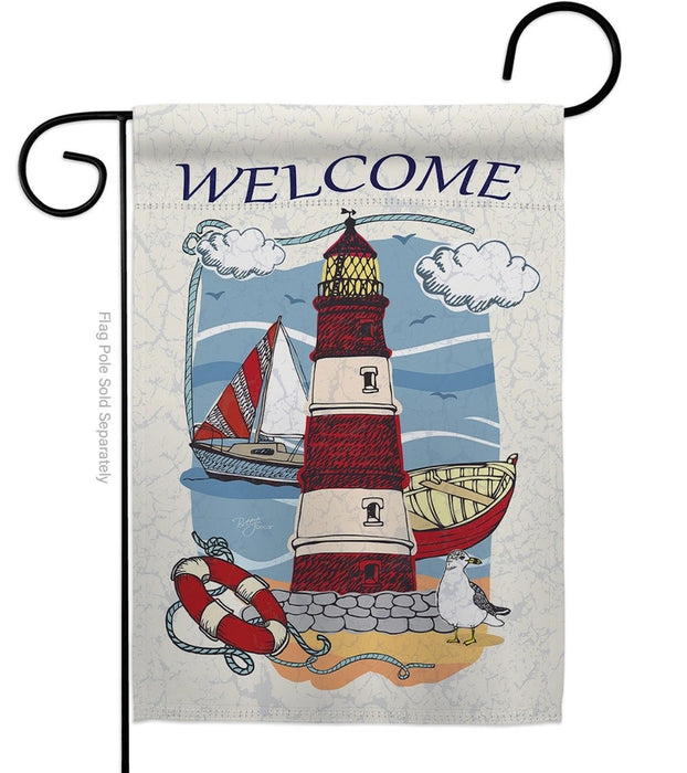 Lighthouse Shore Garden Flag