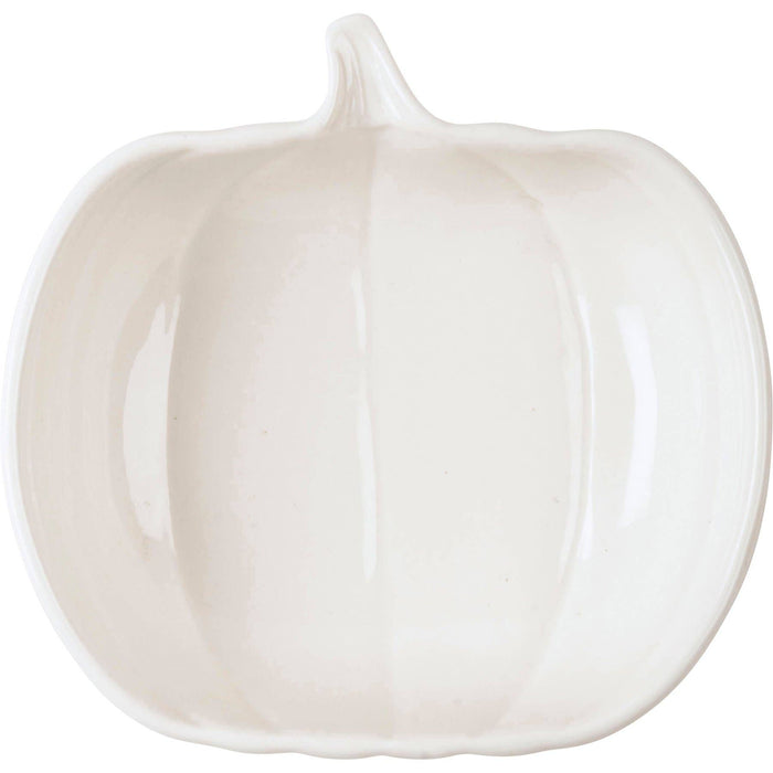 White Pumpkins Stoneware Plate Set