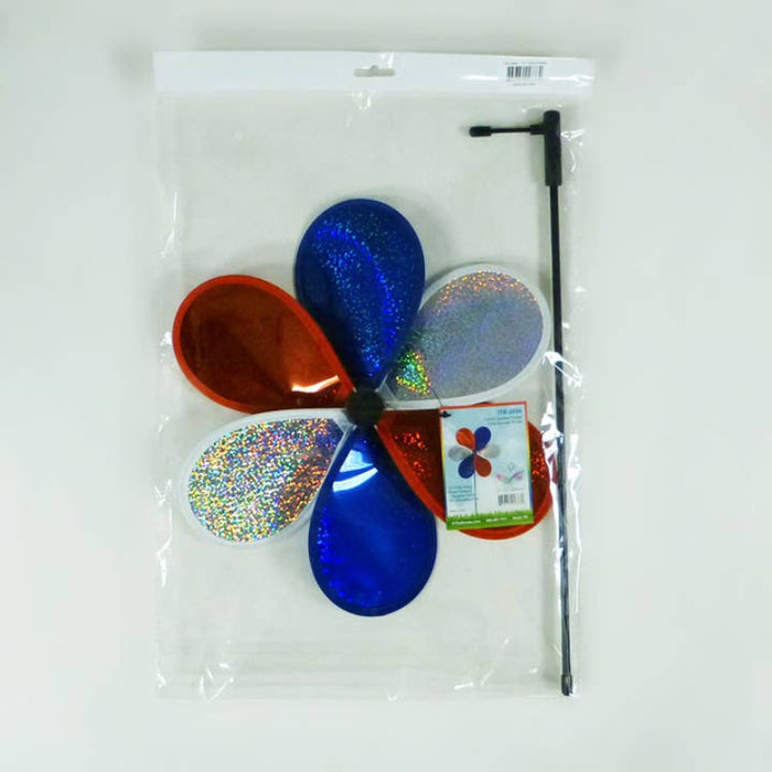 12" Patriot Sparkle Flower Spinner