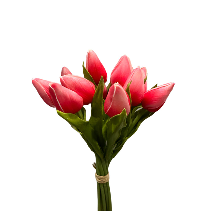 Dark Pink - Real Feel Single Tulip Bud