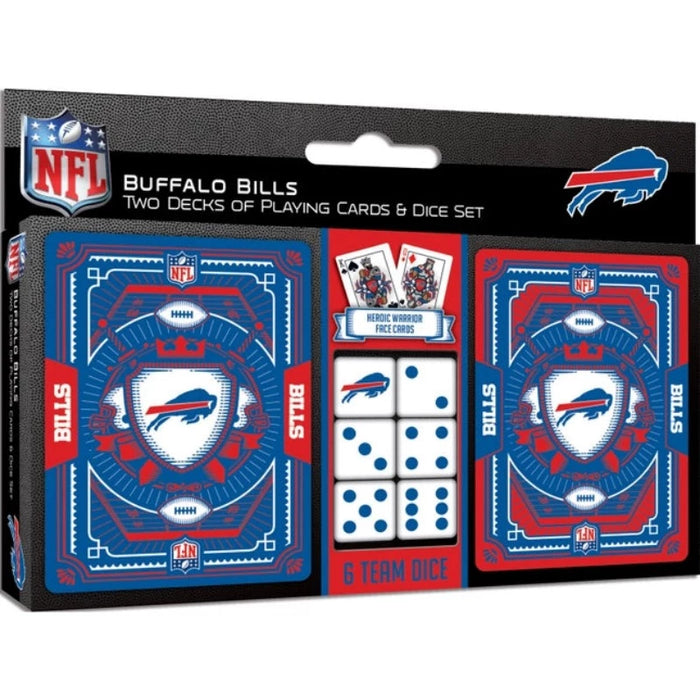 Buffalo Bills 2 Pack Playing Cards & Dice Set