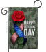 Happy Veterans Day Camo Garden Flag