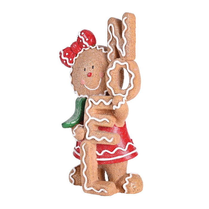 Noel Gingerbread Girl Resin Figurine