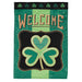 Shamrock Welcome Applique Banner Flag