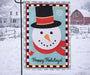 Happy Holidays Snowman Garden Flag