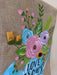Love Grows Here Watering Can Burlap Garden Flag