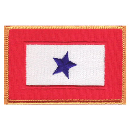 One Blue Service Star Flag Patch