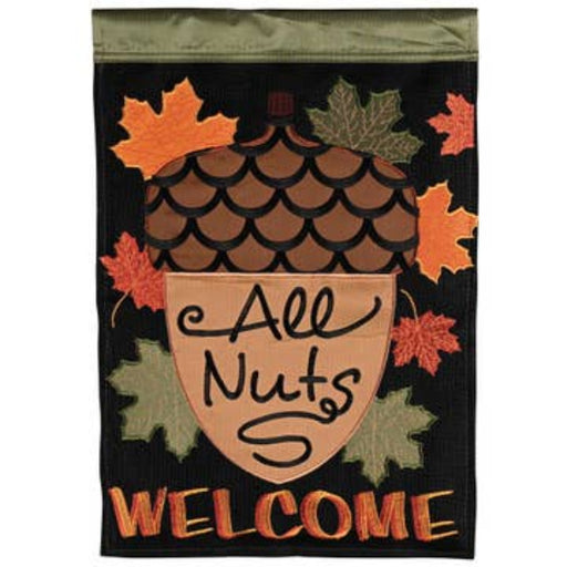 Acorn All Nuts Welcome Garden Flag
