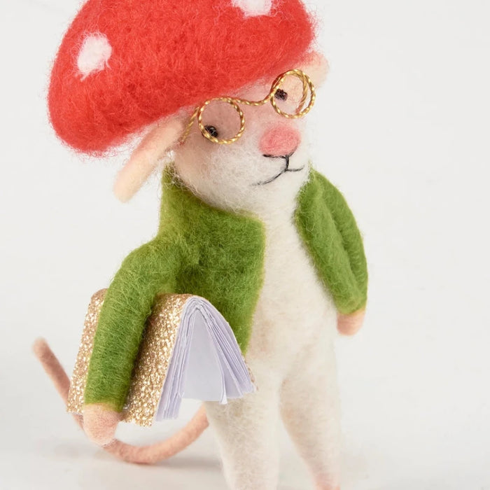 Mushroom Mouse Critter Figurine