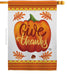 Pumpkin Give Thanks Banner Flag