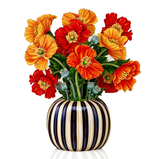 French Poppies Pop-Up Bouquet w/ Note Card