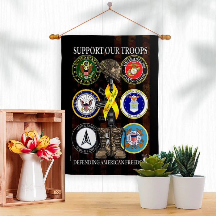 US Armed Forces Support Banner Flag