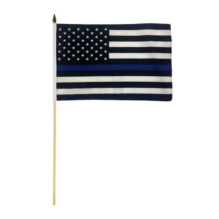 12x18" Thin Blue Line US Stick Flag