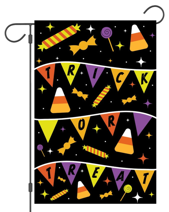 Trick or Treat Pennants Garden Flag